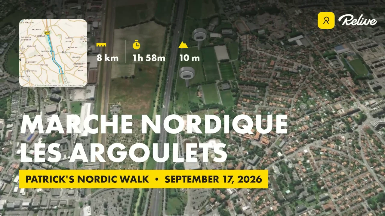 Le circuit des Argoulets : 8 km et 10 mètres de dénivelé hé hé